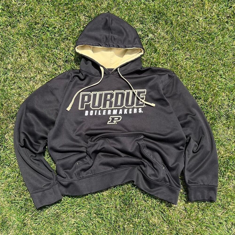 Champion Men's Purdue University Black and Gold Hoodie